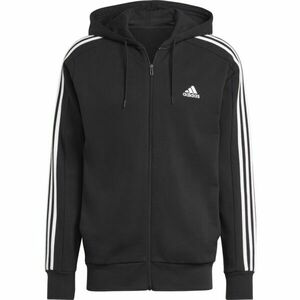 adidas 3-STRIPES FULL-ZIP HOODIE Pánská mikina, černá, velikost obraz