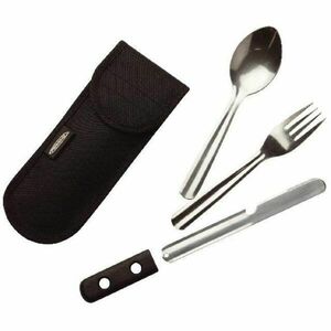 Ferrino CUTLERY WITH CASE Příbor, stříbrná, velikost obraz