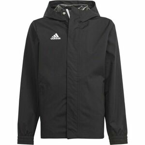 adidas ENTRADA 22 ALL WEATHER JACKET Juniorská fotbalová bunda, černá, velikost obraz