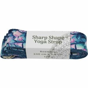 SHARP SHAPE YOGA STRAP LEAVES Jóga páska, tmavě modrá, velikost obraz