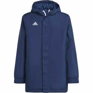 adidas ENTRADA 22 STADIUM JACKET Juniorská fotbalová bunda, tmavě modrá, velikost obraz