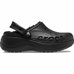 Crocs BAYA PLATFORM LINED CLOG Dámské zateplené nazouváky, černá, velikost 39/40 obraz