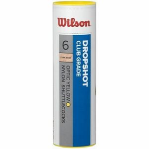 Wilson DROPSHOT 6 TUBE YELLOW Badmintonové míčky, žlutá, velikost obraz