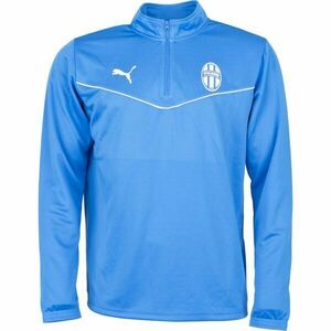 Puma TEAMRISE 1/4 ZIP TOP FK MLADÁ BOLESLAV Pánská mikina, modrá, velikost obraz