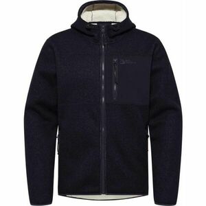 Jack Wolfskin KAMINFEUER HOODED JKT M Pánská outdoorová mikina, tmavě modrá, velikost obraz