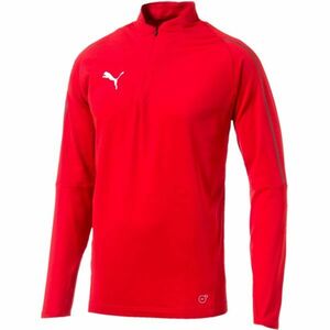 Puma FINAL TRAINING 1/4 ZIP TOP Pánské sportovní triko, červená, velikost obraz