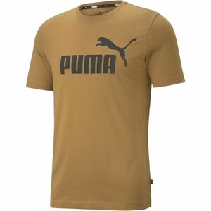 Puma ESSENTIALS LOGO Pánské triko, hnědá, velikost obraz