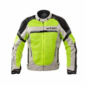 Pánská letní moto bunda W-TEC Saigair Fluo Yellow-Gray XXL rozšířená obraz