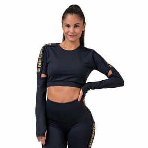 Dámský crop top Nebbia Honey Bunny 821 Black XS obraz