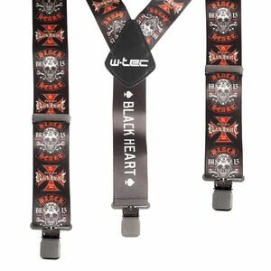 Kšandy W-TEC Black Heart Suspenders Cross Skull obraz