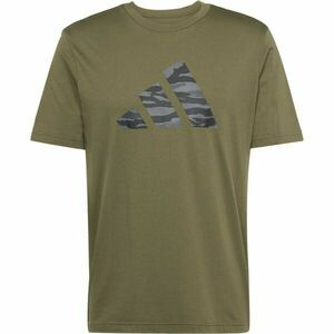 adidas M C CAMO LOGO TEE Pánské tričko, khaki, velikost obraz