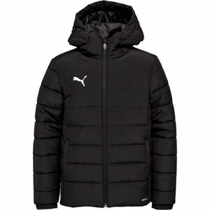 Puma TEAMADDITIONS HOODED PADDED JACKET JR Dětská bunda, černá, velikost obraz