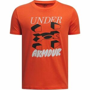 Under Armour SPLIT BIG LOGO Chlapecké tričko, oranžová, velikost S obraz