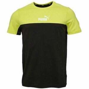 Puma ESSENTIALS + BLOCK TEE Pánské triko, žlutá, velikost obraz
