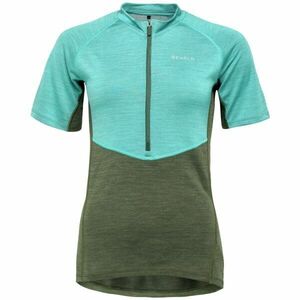 Devold STANDAL MERINO TEE ZIP NECK Dámské cyklistické triko, tyrkysová, velikost obraz