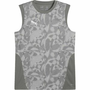Puma TEAMCUP TRAINING SLEEVELESS JERSEY Pánské tréninkové tílko, šedá, velikost obraz