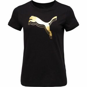 Puma ESSENTIALS METALLIC TEE Dámské triko, černá, velikost obraz