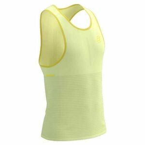 Compressport PRO RACING SINGLET M Pánské běžecké tílko, žlutá, velikost obraz