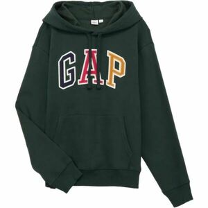 GAP LOGO Dámská mikina, tmavě zelená, velikost obraz