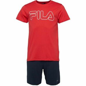 Fila SET SHORT SLEEVES T-SHIRT AND SHORT PANTS IN JERSEY Pánské pyžamo, červená, velikost obraz