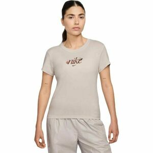 Nike SPORTSWEAR CHILL KNIT Dámské tričko, béžová, velikost obraz
