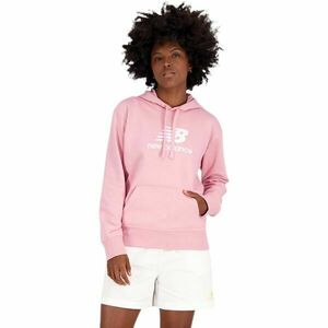 New Balance ESSENTIALS STACKED LOGO FRENCH TERRY HOODIE W Dámská mikina, růžová, velikost obraz