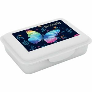 Oxybag BUTTERFLY Dětský plastový box na svačinu, bílá, velikost obraz