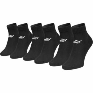 Puma ELEMENTS UNISEX PLAIN QUARTER 3P Ponožky, černá, velikost obraz