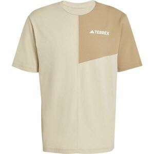adidas TERREX MULTI TEE Pánské sportovní triko, béžová, velikost obraz