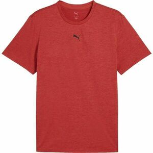 Puma M TAD ESSENTIALS HEATHER CAT TEE Pánské triko, červená, velikost obraz