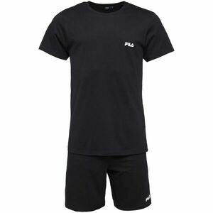 Fila SET SHORT SLEEVES T-SHIRT AND SHORT PANTS IN JERSEY Pánské pyžamo, černá, velikost obraz