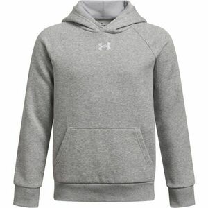 Under Armour RIVAL FLEECE HOODIE Chlapecká mikina, šedá, velikost M obraz