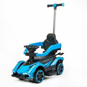 BABY MIX SPEED Dětské odrážedlo s vodící tyčí, modrá, velikost obraz