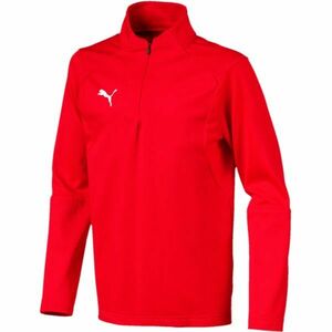 Puma LIGA TRAINING 1/4 ZIP TOP Dětská mikina, červená, velikost obraz