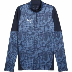 Puma TEAMCUP TRAINING 1/4 ZIP TOP Pánská sportovní mikina, modrá, velikost obraz