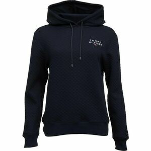 Tommy Hilfiger QUILTED HOODIE Dámská mikina, tmavě modrá, velikost obraz