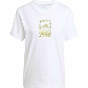 adidas TECH METALLIC TEE Dámské triko, bílá, velikost obraz