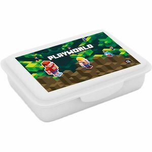 Oxybag PLAYWORLD Dětský plastový box na svačinu, bílá, velikost obraz