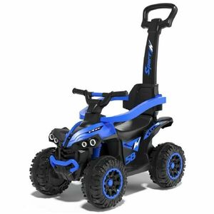 BABY MIX MEGA Dětské odrážedlo s vodící tyčí, modrá, velikost obraz