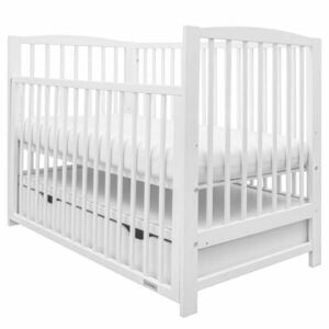 NEW BABY LILLY Dětská postýlka se stahovací bočnicí a šuplíkem, bílá, velikost obraz