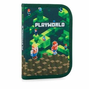 Oxybag PLAYWORLD Prázdný jednopatrový penál, zelená, velikost obraz