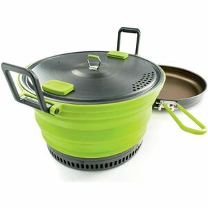 GSI Outdoors ESCAPE SET WITH FRY PAN Kempingové nádobí, zelená, velikost obraz