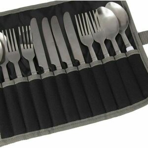 REGATTA OUTDOORS CAMPING CUTLERY SET Sada příborů, stříbrná, velikost obraz