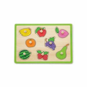 VIGA OVOCE Dětské dřevěné puzzle, mix, velikost obraz