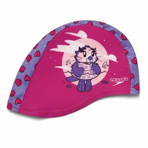 Speedo PRINTED POLYESTER CAP IU Univerzální plavecká čepice, růžová, velikost obraz