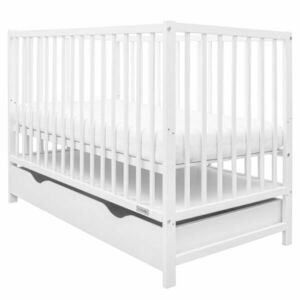 NEW BABY BASIC Dětská postýlka se šuplíkem, bílá, velikost obraz