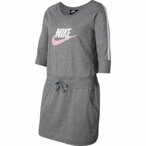 Nike SPORTSWEAR GYM VINTAGE Dívčí šaty, šedá, velikost obraz
