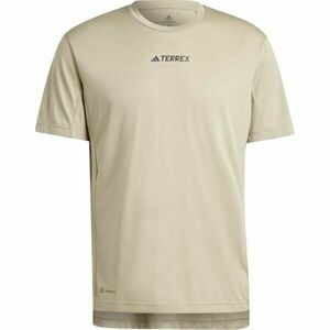 adidas TERREX MULTI TEE Pánské outdoorové tričko, béžová, velikost obraz