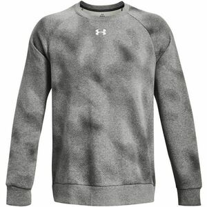 Under Armour RIVAL FLEECE PRINTED CREW Pánská mikina, šedá, velikost obraz