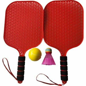 ADAR SET OF RACKETS WITH BALL AND SHUTTLECOCK Rakety s míčkem a košíčkem, červená, velikost obraz